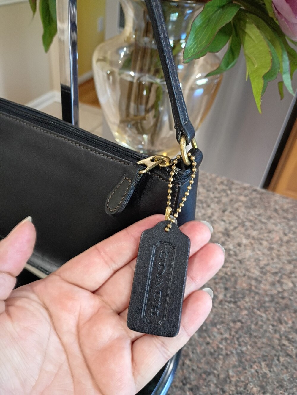 Coach Demi Baguette Black Leather 9311 - Picture 6 of 14